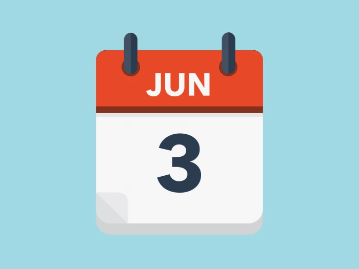 Calendar icon showing 3rd June