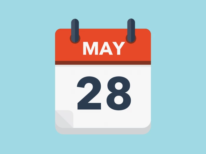 Calendar icon showing 28th May