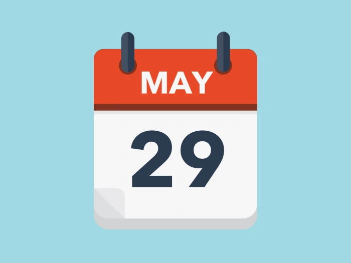 Calendar icon showing 29th May