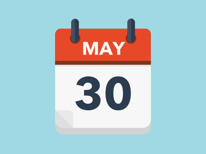 Calendar icon showing 30th May