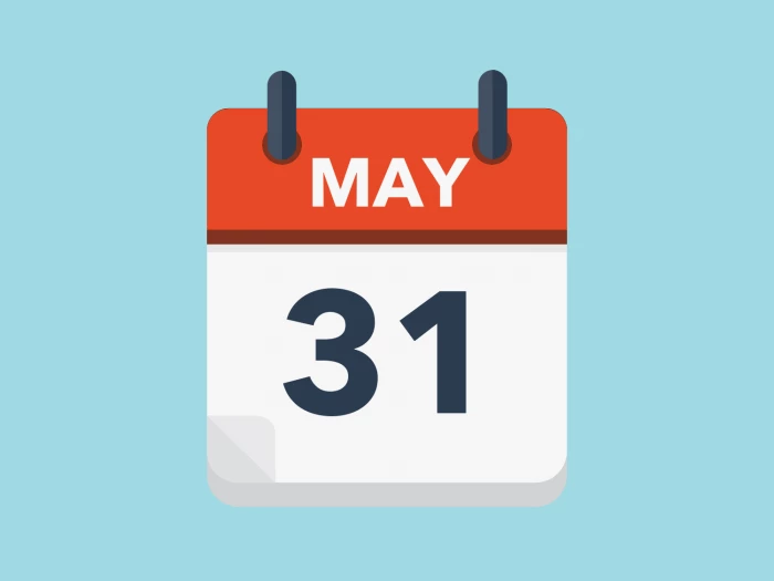 Calendar icon showing 31st May